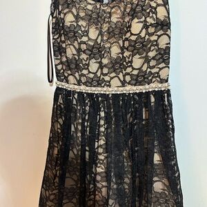 City triangle Black Lace Mini Dress Homecoming Formal Size 7